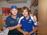 Michal a Karel Abraham ped tiskovou konferenc na brnnskm automotodromu