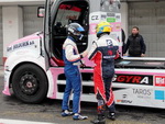 Michal Matjovsk spolu s Adamem Lackem bhem testovn stje Buggyra na mosteckm autodromu