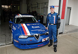 Michal Matjovsk, at the pits before the testing on Friday